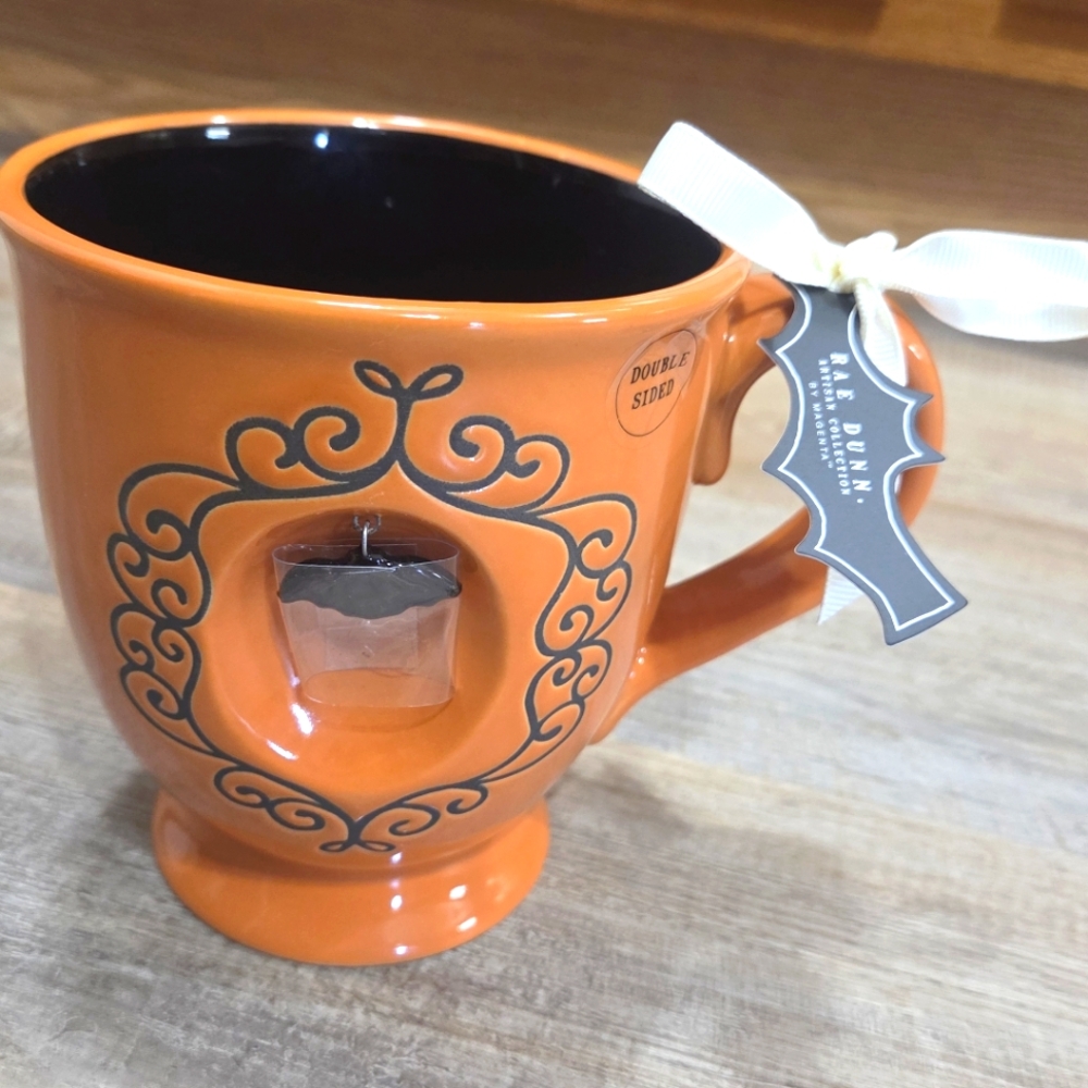 Rae Dunn Orange Mug with Black Interior
